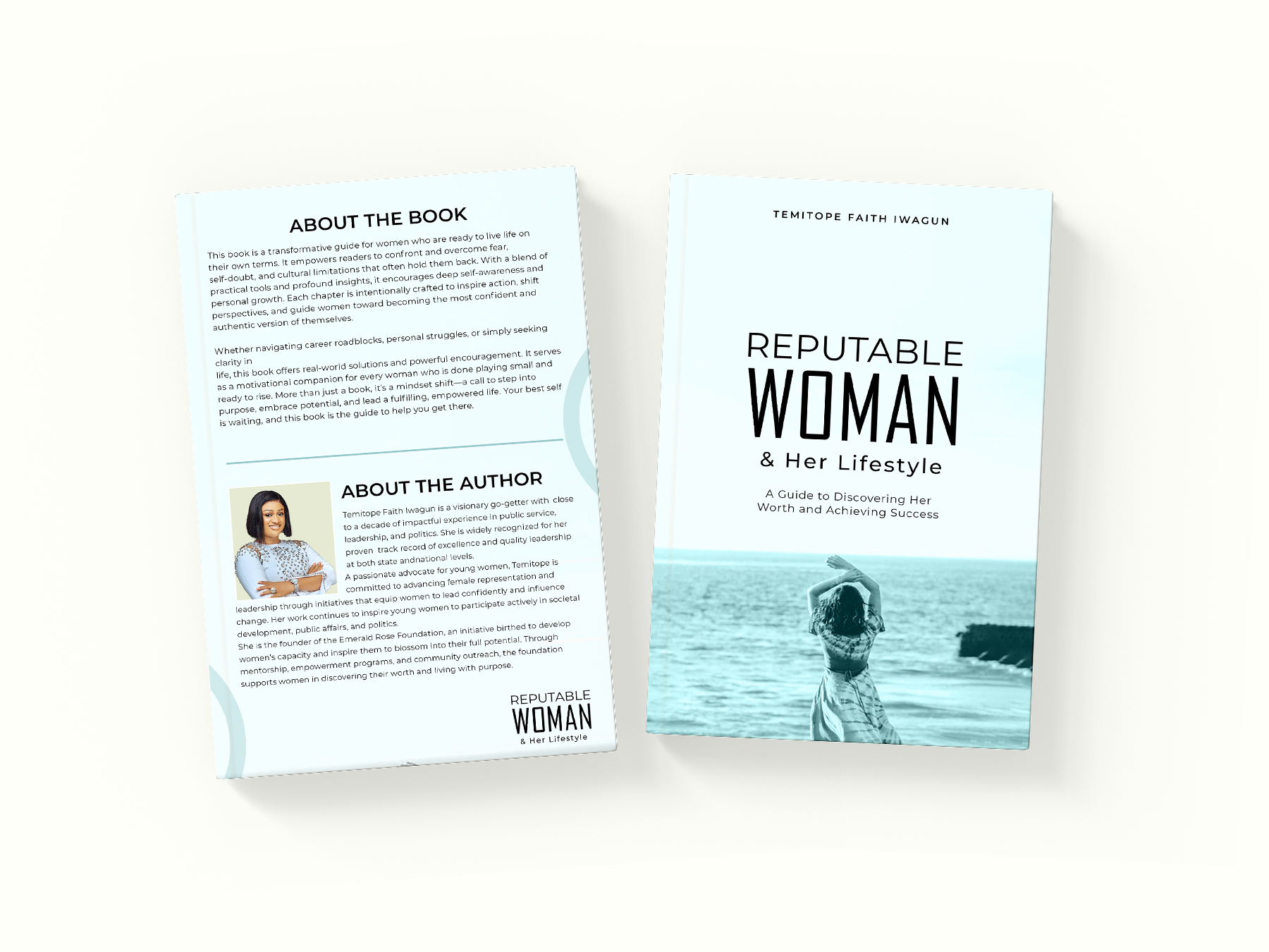 Elegant book cover for 'Reputable Woman and Her Lifestyle'.